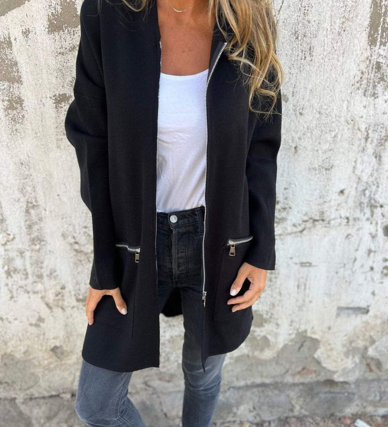 Alcatella™ | Elegant Long Sleeve Zip Cardigan