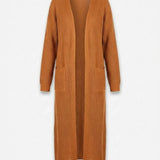 Giada™ | Open-Front Pocket Long Knit Cardigan
