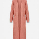 Giada™ | Open-Front Pocket Long Knit Cardigan