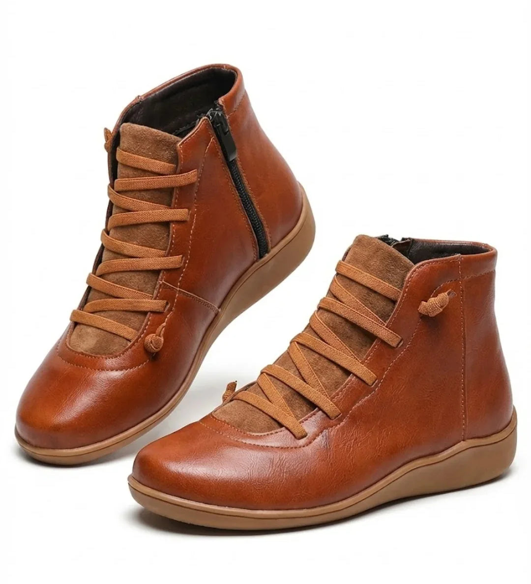 Anatolia™ | Leather-and-suede lace-up high-top ankle boots