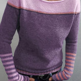 Leila™ | Casual Striped and Color Block Sweater