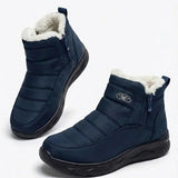 Odile™ | Quilted side-zip faux-fur winter ankle boots