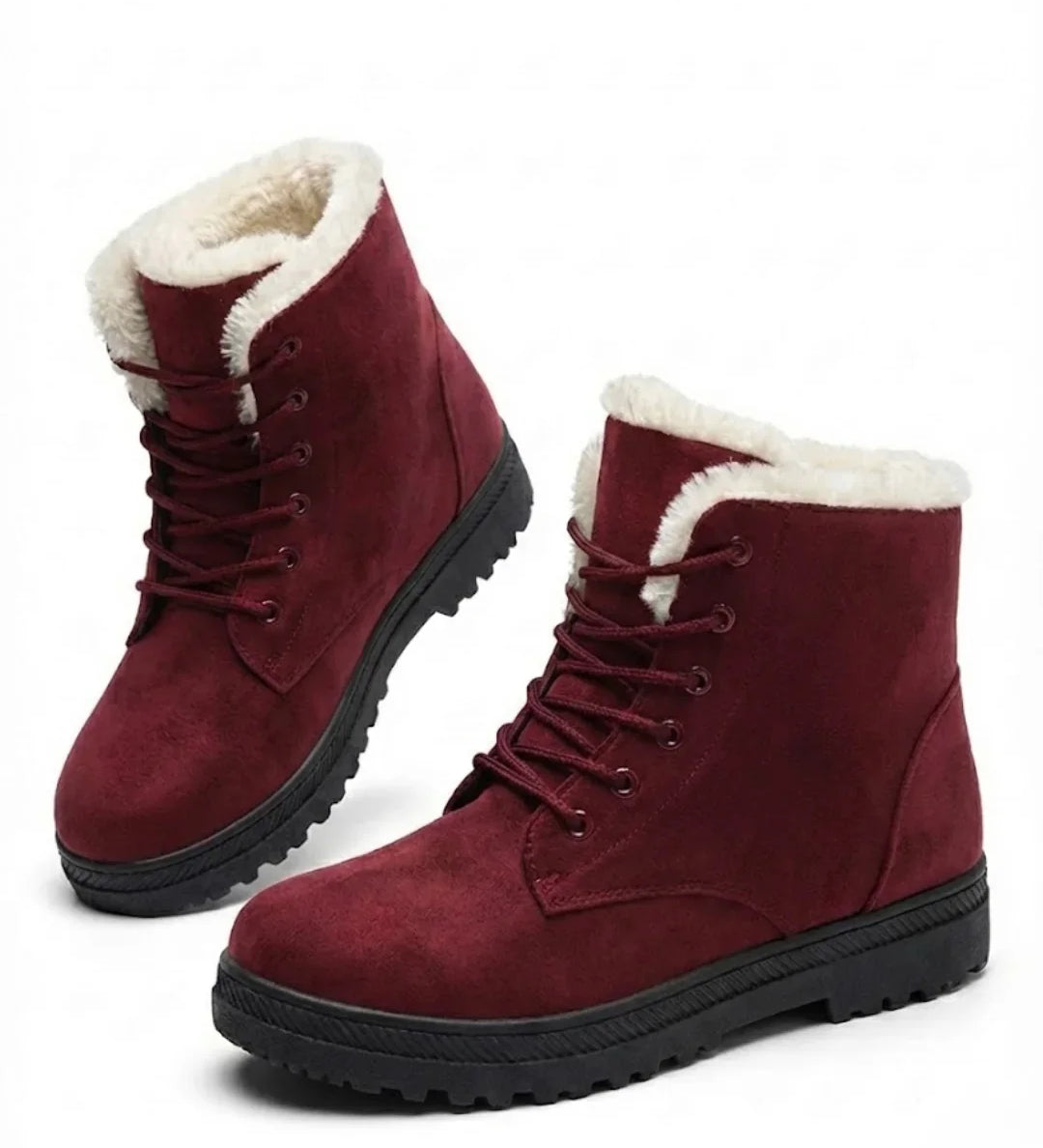 Loretta™ | Lace-Up Fleece-Lined Winter Ankle Boots