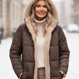 Helena™ | Hooded sherpa-lined puffer coat