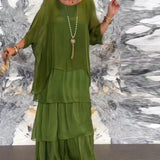 Overlay Tiered Maxi Dress