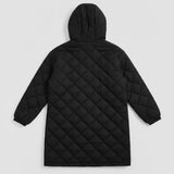 Calista™ | Quilted Zip-Front Hooded Longline Puffer Coat Plus-Size
