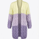 Kalila™ | Ombre Cable-Knit Long Cardigan