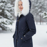 Ceridwen™ | Faux-fur hooded drawstring parka coat