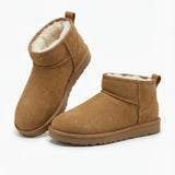 Saskia™ | Plush-Lined Slip-On Ankle Boots