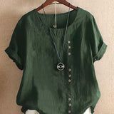 Asymmetrical Button Tunic Top