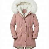 Ceridwen™ | Faux-fur hooded drawstring parka coat