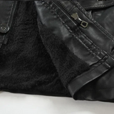 Chic Long Leather Motorcycle Jacket