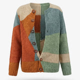 Ranna™ | Colorblock patchwork button-front cardigan