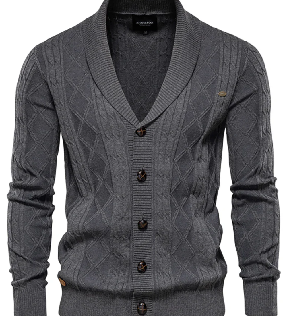 Men's Premium Button-Up Wool Cardigan