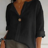 Relaxed V-Neck Blouse