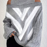 Noa™ | Elegant Off-Shoulder Sweater
