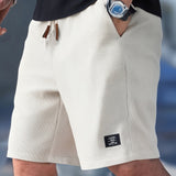 Lusitana Fashion - Cozy Waffle Knit Shorts