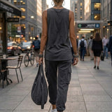Cargo Pocket Casual Tank & Jogger Set