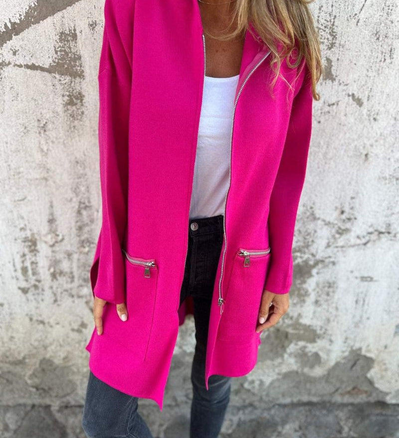Alcatella™ | Elegant Long Sleeve Zip Cardigan
