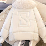Mireya™ | Cropped Faux-Fur Collar Puffer Jacket