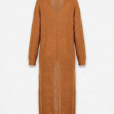 Giada™ | Open-Front Pocket Long Knit Cardigan