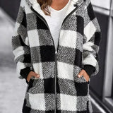Sarah™ | Oversized Plaid Coat