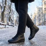 Anatolia™ | Leather-and-suede lace-up high-top ankle boots