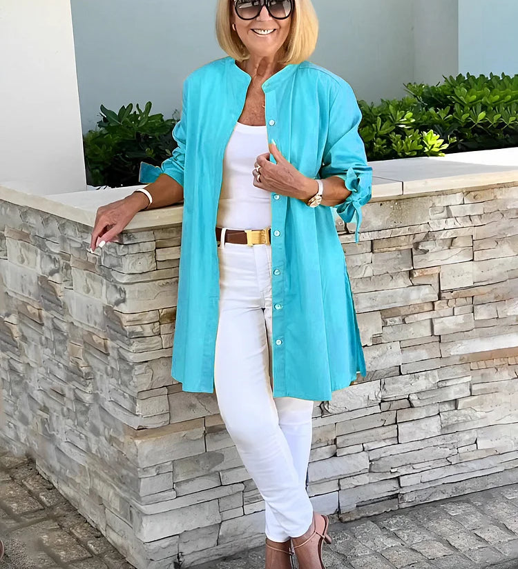 Tina™ | Flared Cotton Shirt Jacket