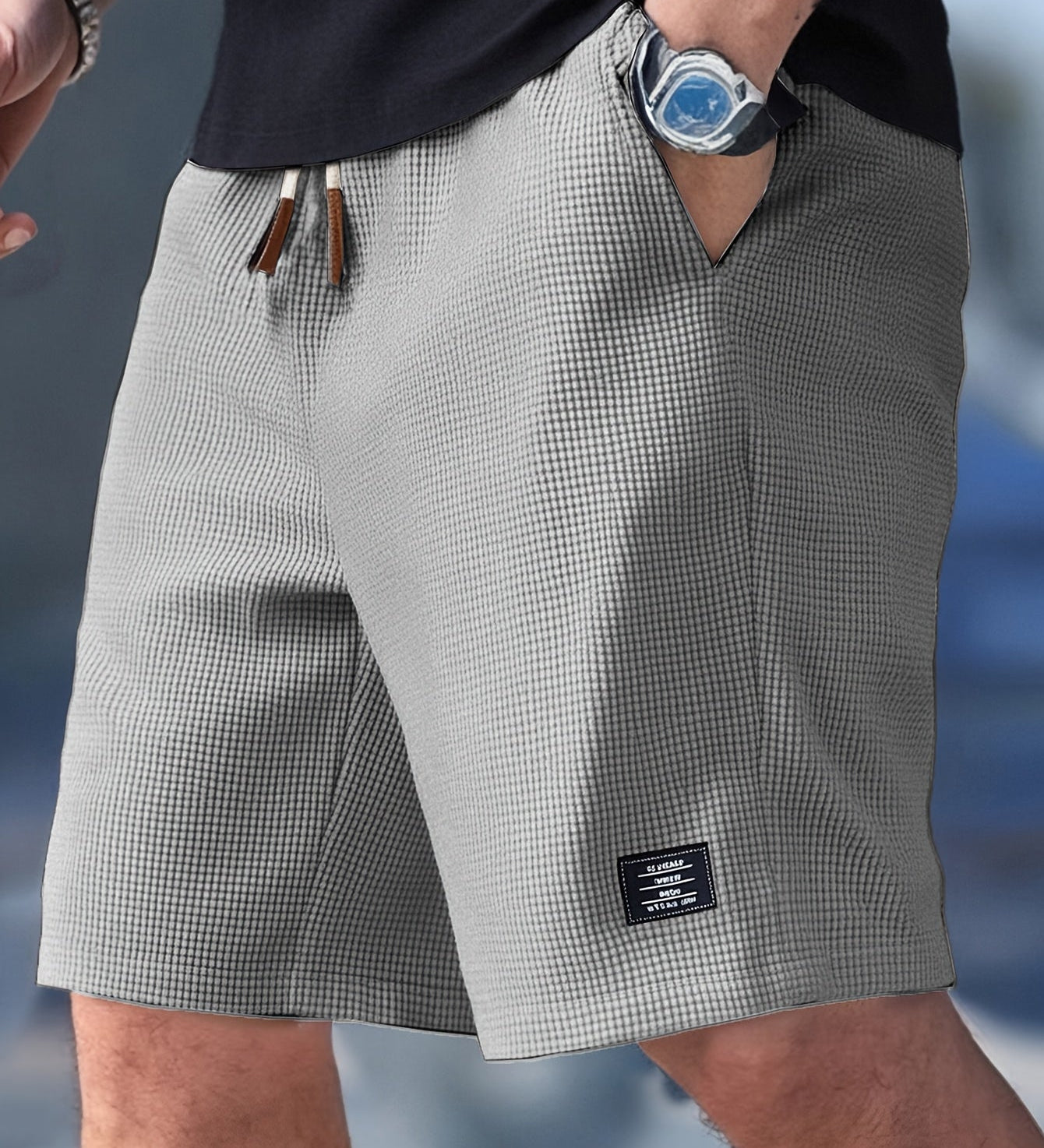 Lusitana Fashion - Cozy Waffle Knit Shorts