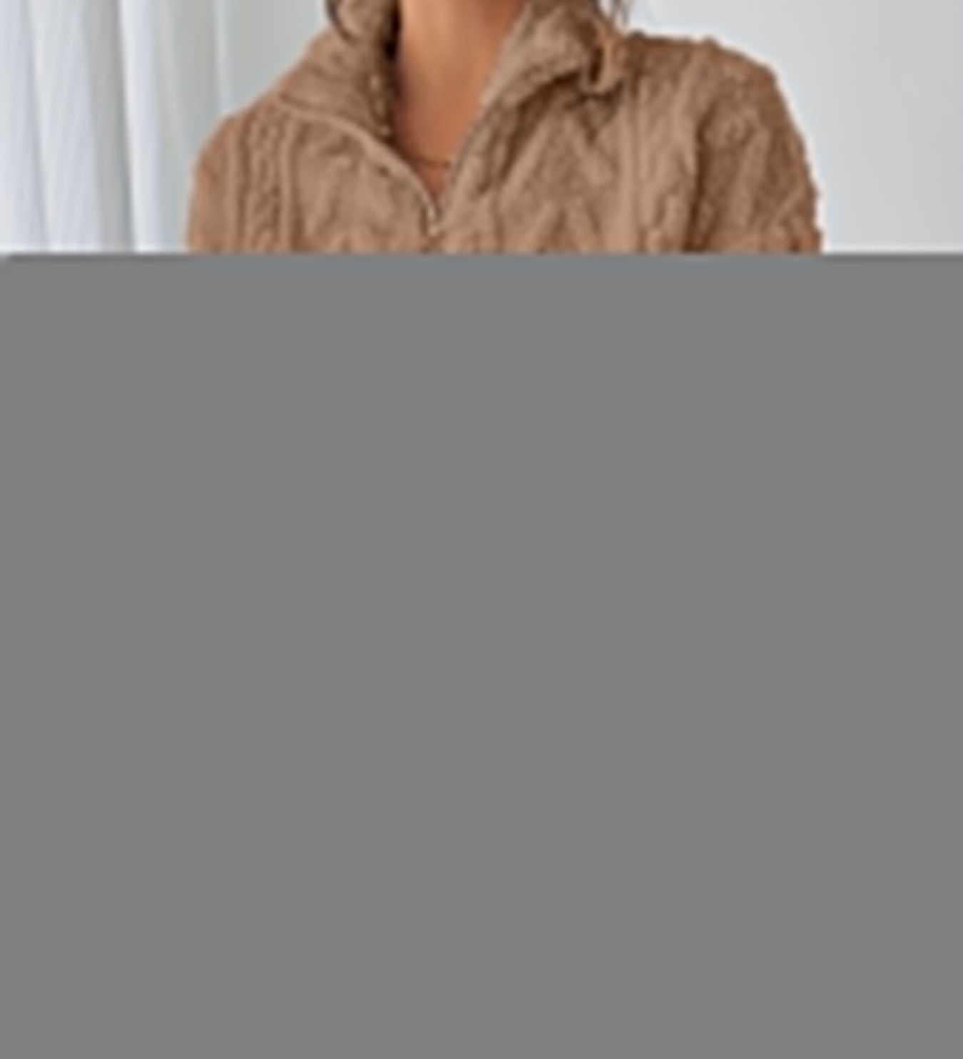 Charline™ | Textured Sherpa Half-Zip Pullover