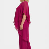 Elegant Chiffon Layered Pant Set