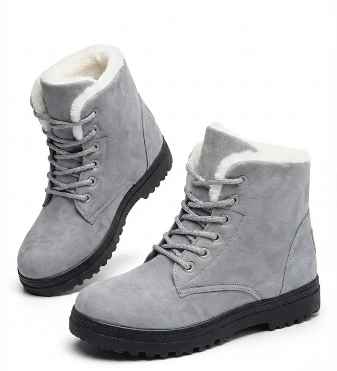 Loretta™ | Lace-Up Fleece-Lined Winter Ankle Boots