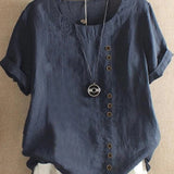 Asymmetrical Button Tunic Top