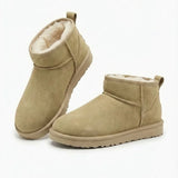 Saskia™ | Plush-Lined Slip-On Ankle Boots