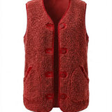 Ella™ | Teddy sherpa fleece button-front jacket