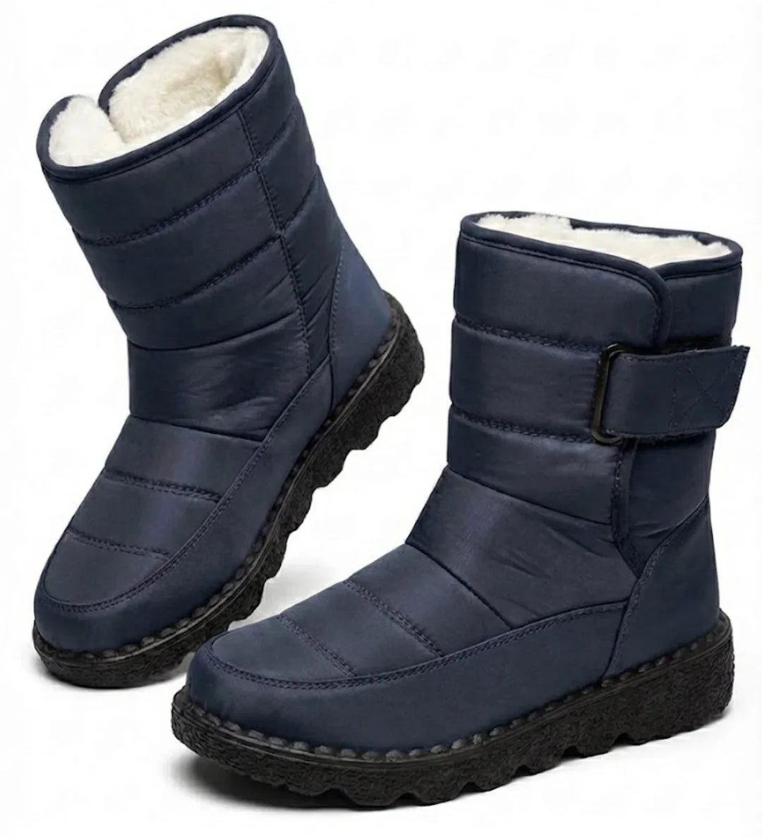 Marcelle™ | Quilted Fleece-Lined Strap Winter Boots