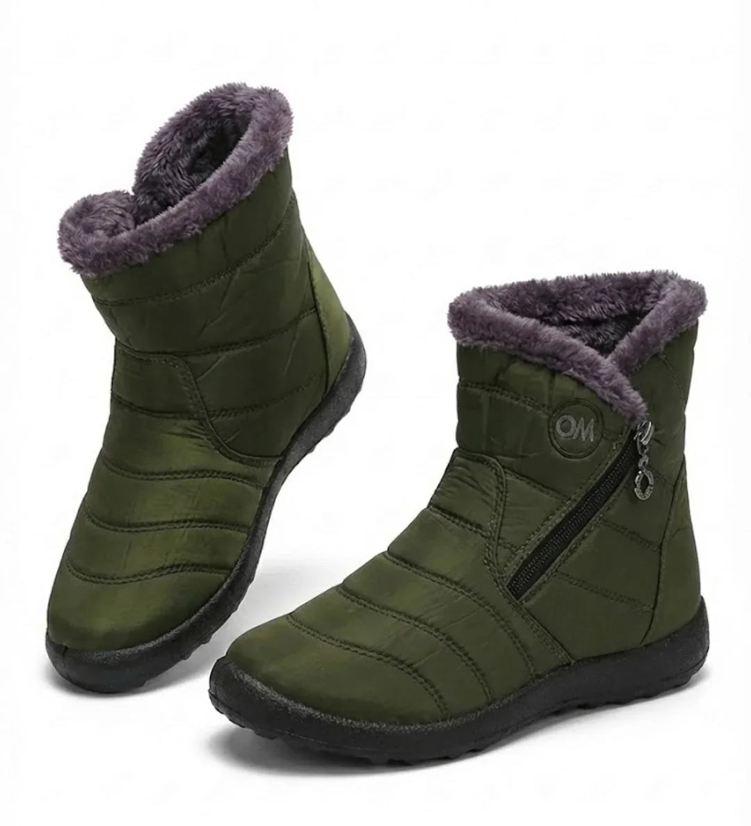 Lucero™ | Quilted Fleece-Lined Zip Winter Boots