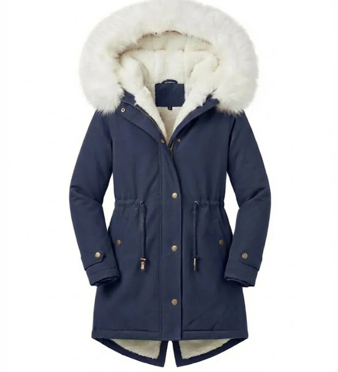Ceridwen™ | Faux-fur hooded drawstring parka coat