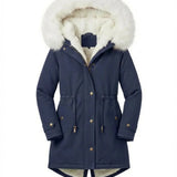 Ceridwen™ | Faux-fur hooded drawstring parka coat