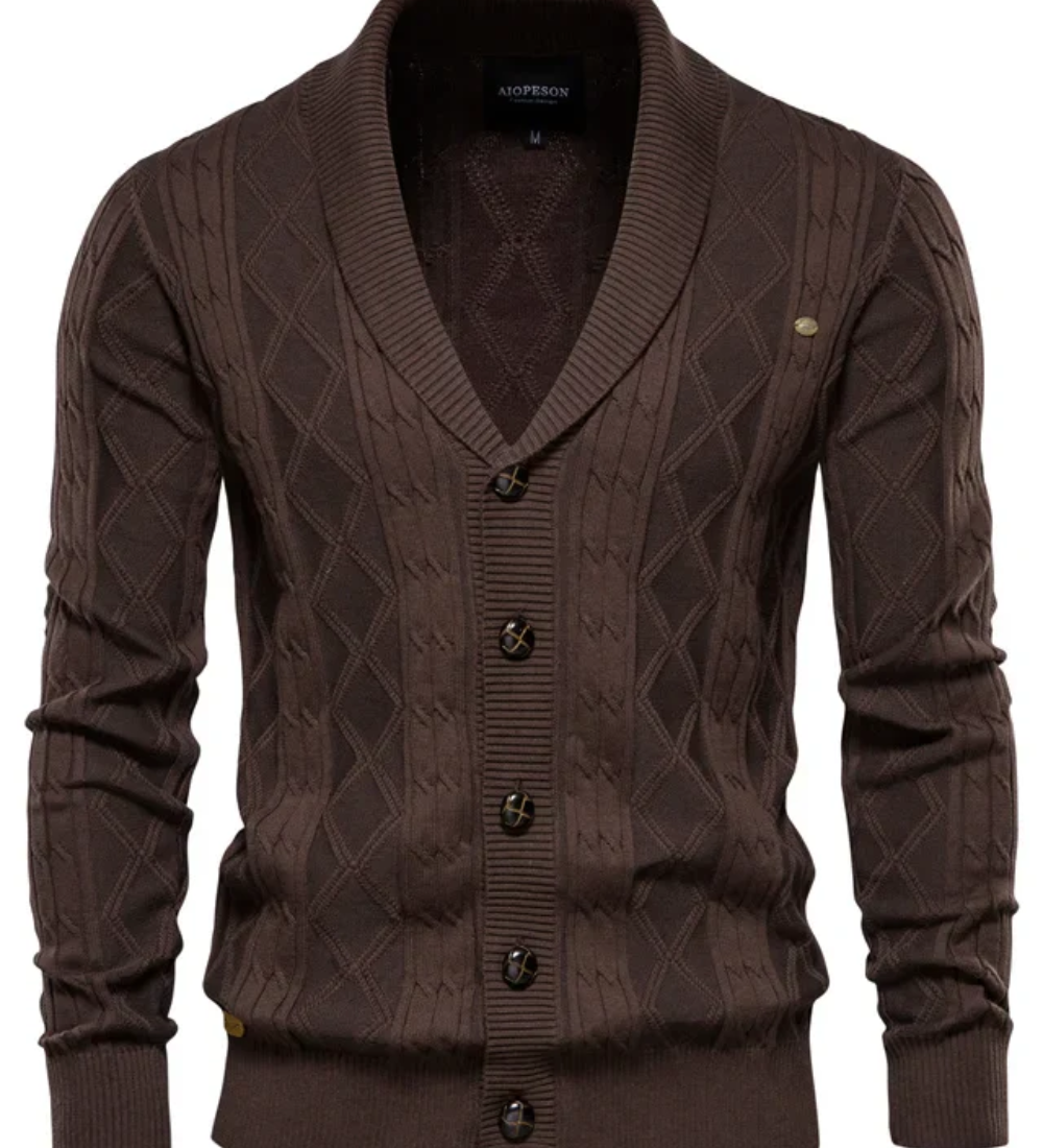 Men's Premium Button-Up Wool Cardigan