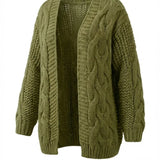 Karine™ | Cable-Knit Oversized Short Cardigan