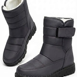 Oksana™ | Quilted hook-and-loop plush-lined snow boots