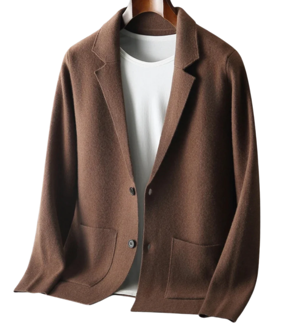 Cashmere Coat Featuring Bacchus-Inspired Buttons