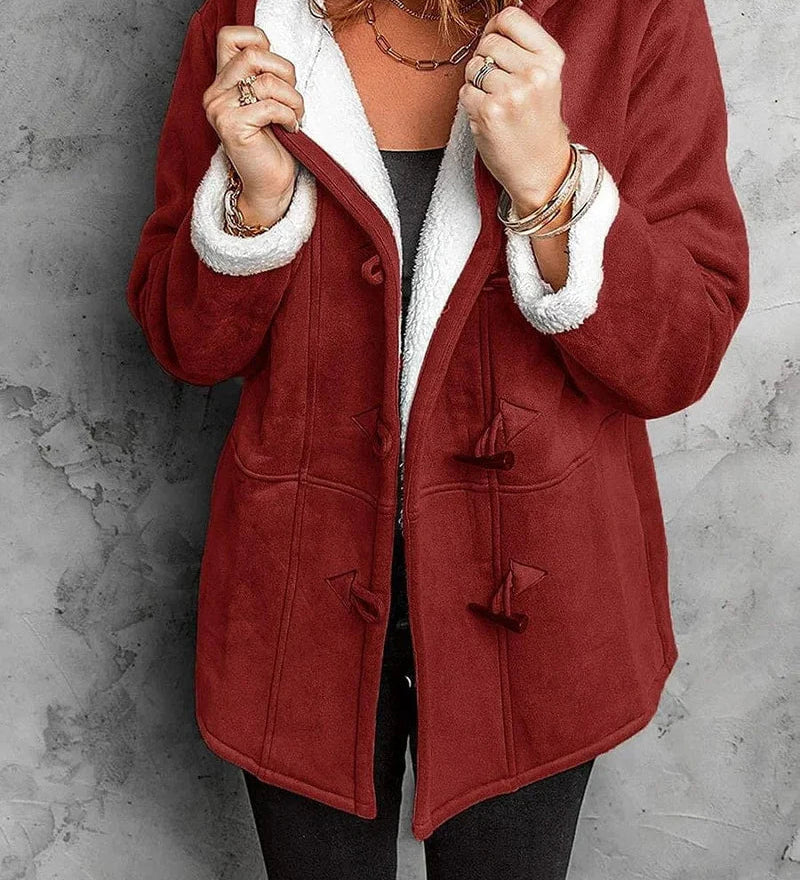 Salma™ | Cozy Fleece-Lined Toggle-Front Duffle Coat