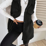 Ava™ | Sherpa Button-Front Longline Blazer