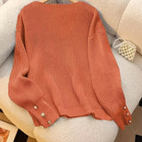 Vivian™ | Ribbed Knit Button-Cuff V-Neck Sweater
