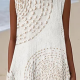 Boho Geometric Print Sleeveless Dress
