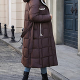 Alessandra™ | Belted Hooded Longline Puffer Coat