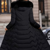 Perrine™ | Faux-Fur Collar Long Puffer Coat