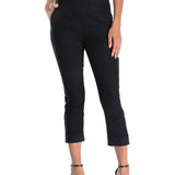 Cuffed-Hem High-Waist Tailored Cropped Pants